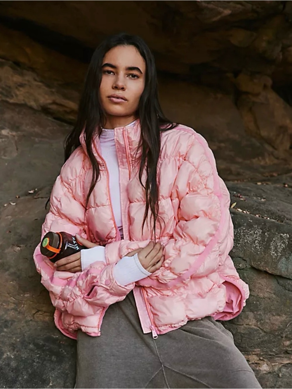 Free People Color Changing Scrunch Pippa Packable Puffer Jacket XS